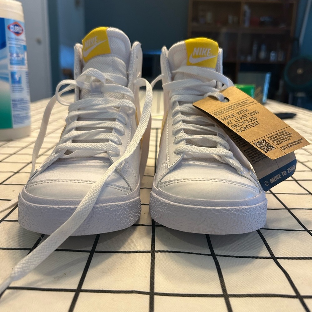 Nike Blazer Kids/Adults White and Yellow Sneakers